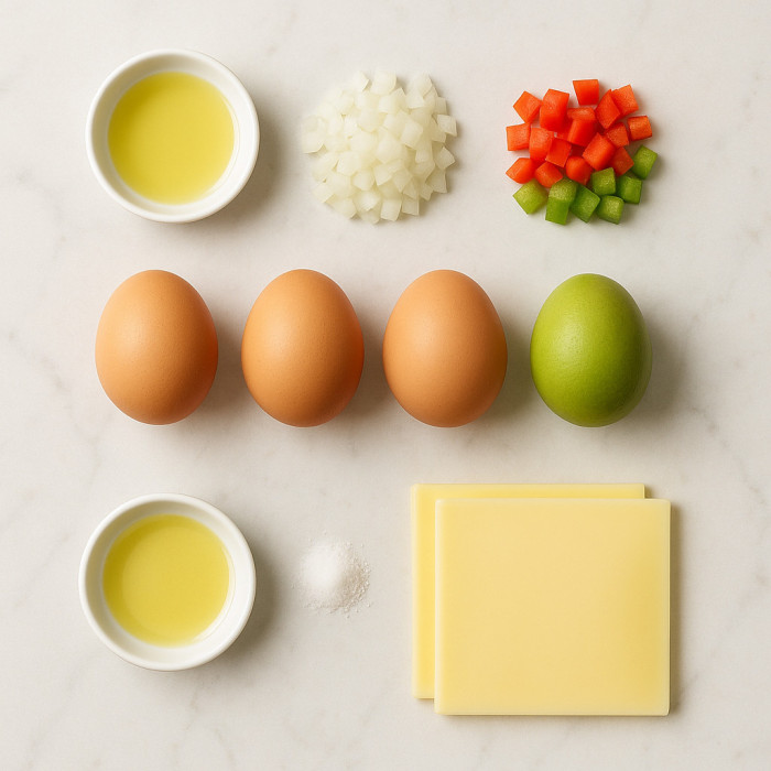 Cheesy Egg Omelet ingredients