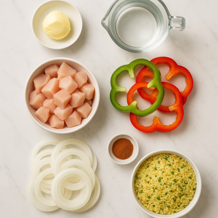 Skillet Chicken and Rice with Fajita Flavors ingredients