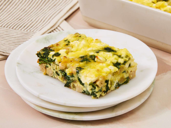 Prepare-Ahead Spinach and Mozzarella Breakfast Casserole