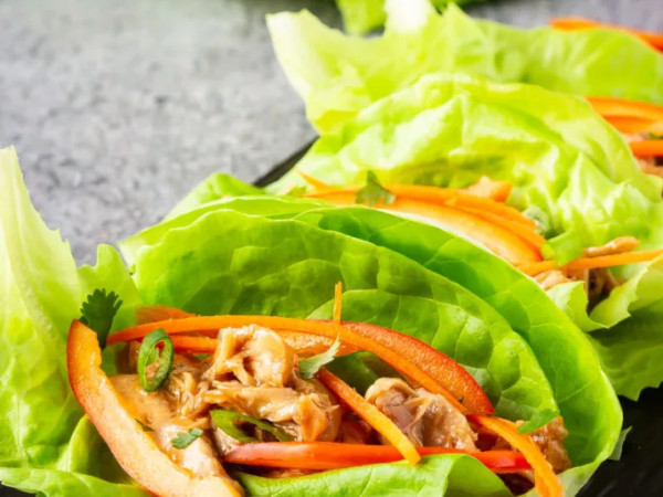 Chicken Lettuce Wraps Made in a Slow Cooker
