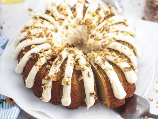 Carrot Bundt® Cake Drizzled with Orange-Bourbon Glaze