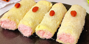 Delicious cream bread roll