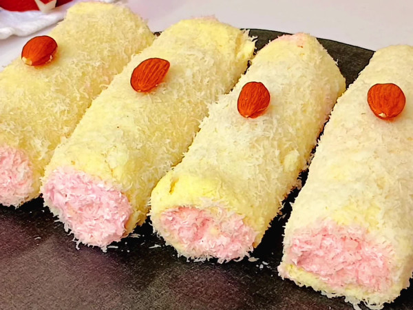 Soft cream-filled bread roll