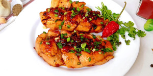 Honey garlic glazed chicken