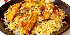 Rice Pilaf with Kebab Skewers