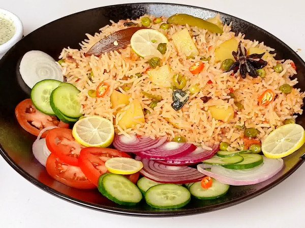 Potato and Pea Rice Dish