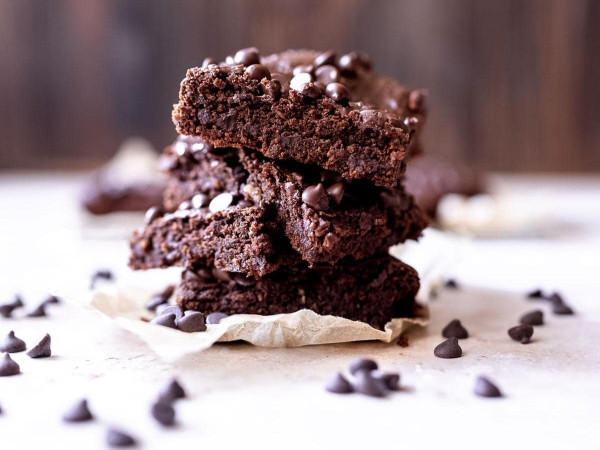 Vegan Dark Chocolate Brownies Without Gluten