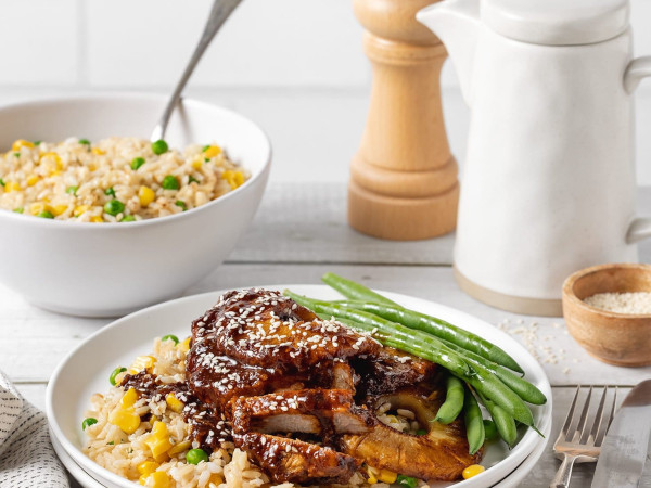 Pineapple-Teriyaki Pork Chops in the Slow Cooker