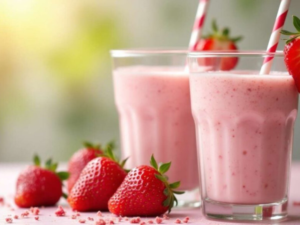 Light Strawberry Milkshake
