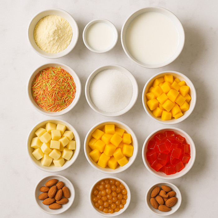 Delicious Creamy Fruit Treat ingredients