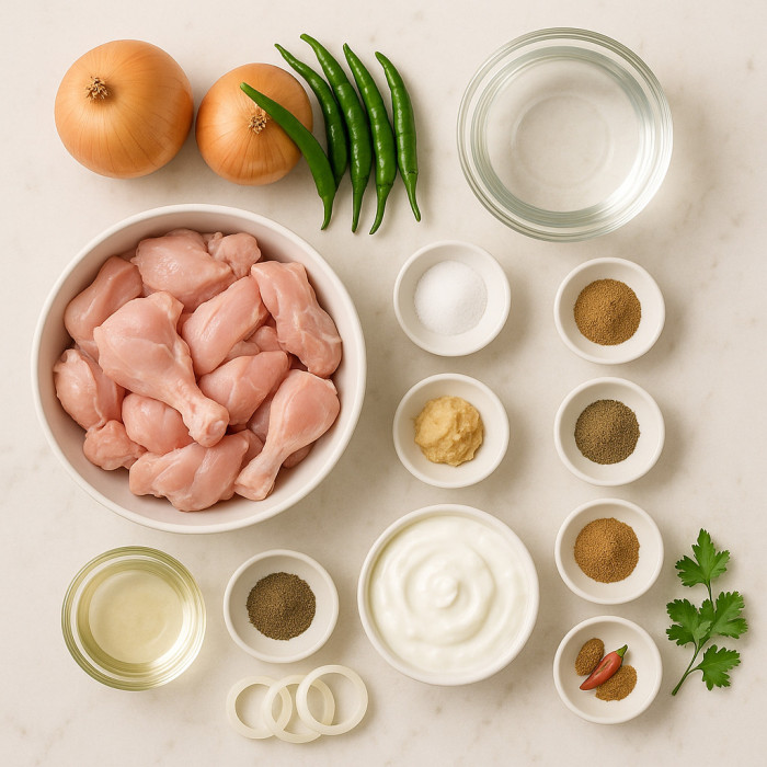 Delicious Onion Chicken Dish ingredients