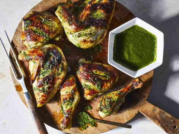 Chicken with Cilantro Chutney