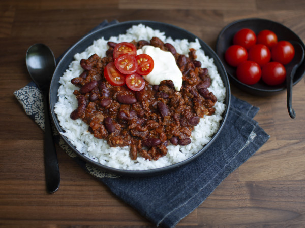 Chili Beef and Rice Fiesta