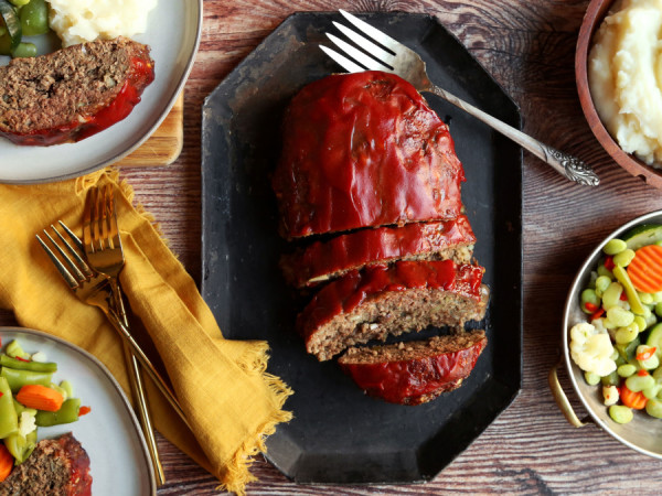 Bison Meatloaf with Green Chiles and Bacon