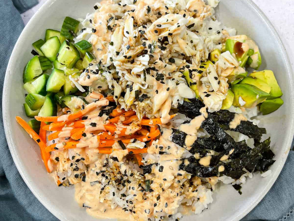 California Roll Sushi Deconstructed