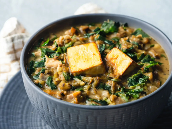 Mung Bean Curry with Spinach