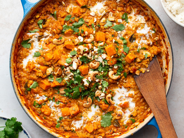 Sweet Potato and Coconut Lentil Curry (Vegan)