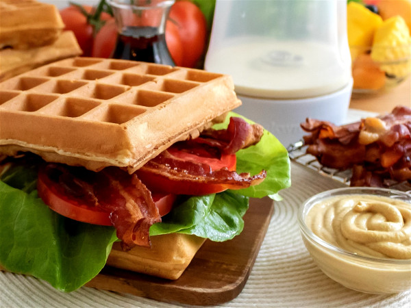 Prep-Ahead BLT Waffle Sandwiches