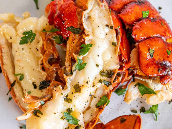 Hot Key Lime Butter with Key West Pink Shrimp and Florida Spiny Lobster Tails