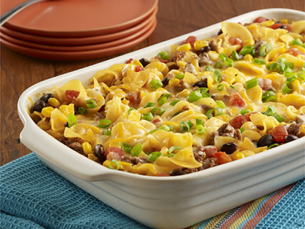 Baked Beef Taco Noodles