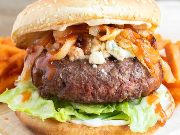 Buffalo Burger with Blue Cheese Filling