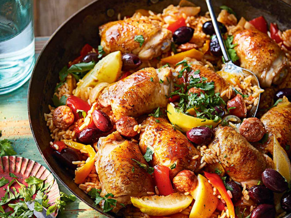 Chicken and Rice in Spanish Style