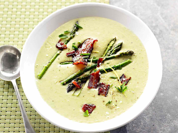 Fiery Potato and Asparagus Soup
