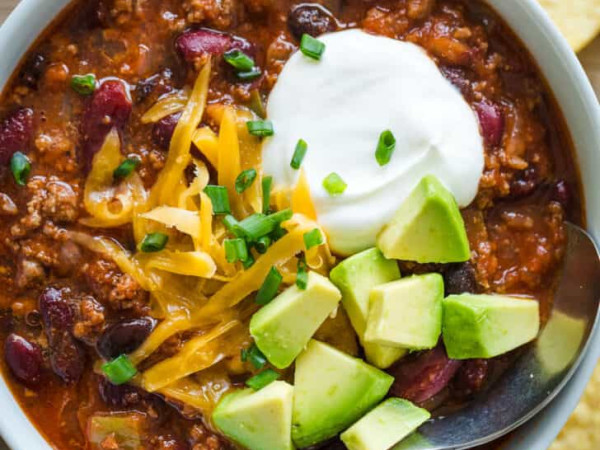 - Beef Chili Made in a Slow Cooker