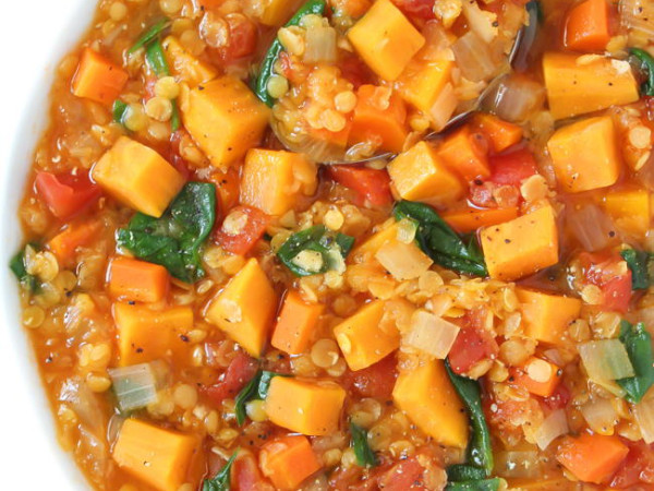 Red Lentil Soup with Sweet Potatoes