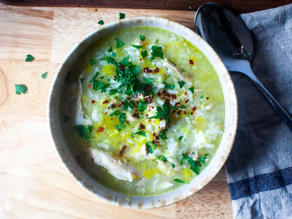 Hearty Chicken and Wild Rice Soup with Leeks