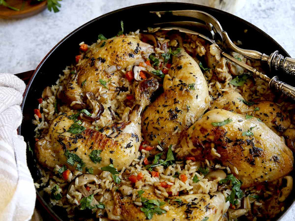 One-Pot Chicken with Brown Rice