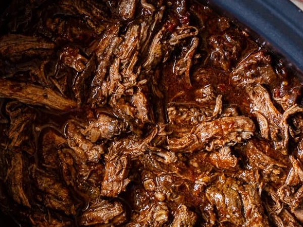 Beef Tinga Made in a Slow Cooker