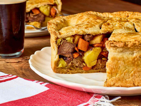 Savory Meat Pie with a Hot Water Crust