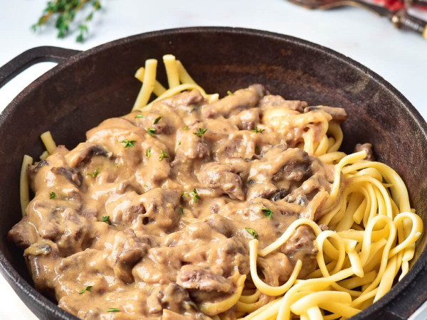 Hearty and Creamy Venison Stroganoff