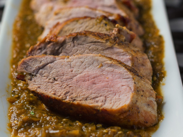 Pork Roast with Tomatillo Sauce