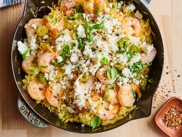 Spaghetti Squash with Mediterranean Flavors