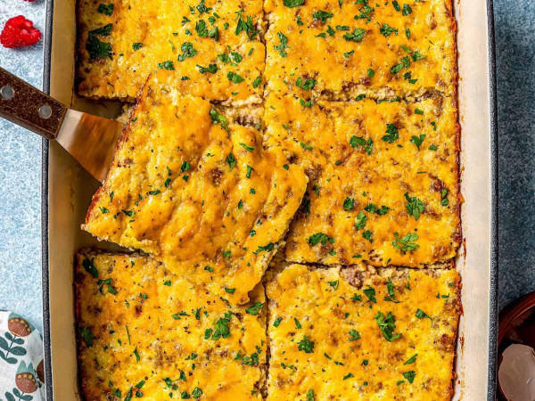 Grits and Sausage Egg Bake