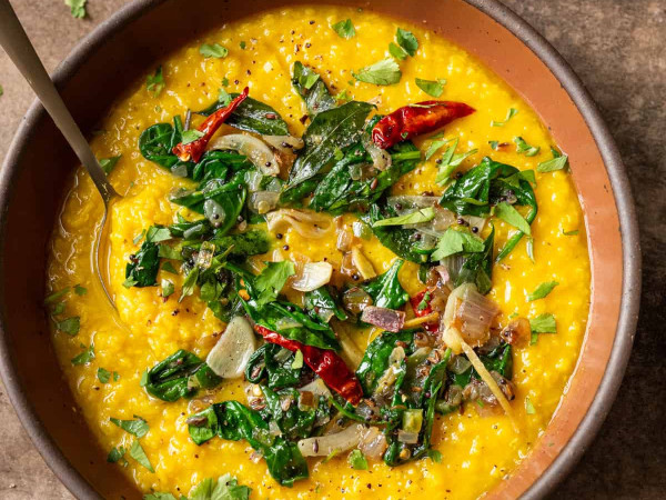 Spinach and Lentils Indian Style