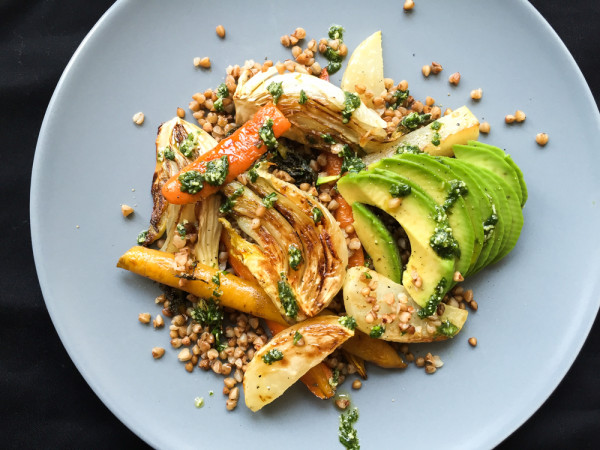 Avocado Salad with Buckwheat, Gluten-Free