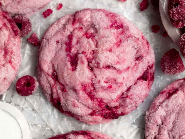 Raspberry Marble Cookies
