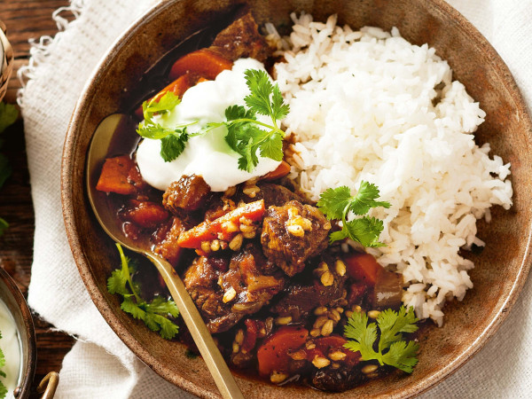 Moroccan Beef with Brown Rice