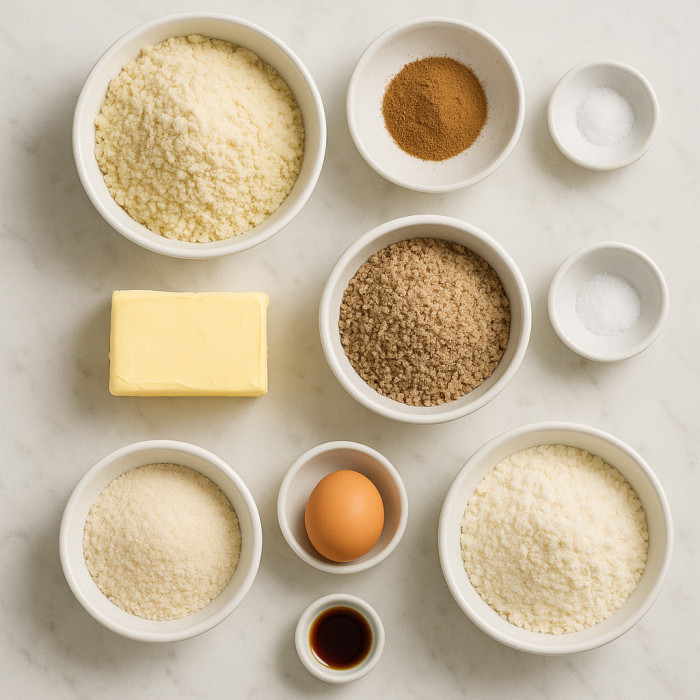 Keto-Friendly Vanilla Cinnamon Cookies ingredients
