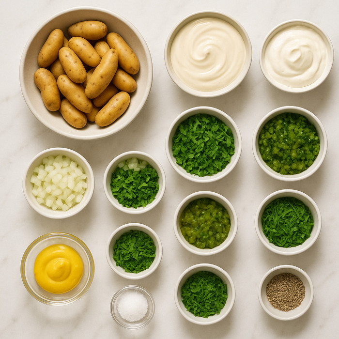 Rich and Creamy Potato Salad ingredients