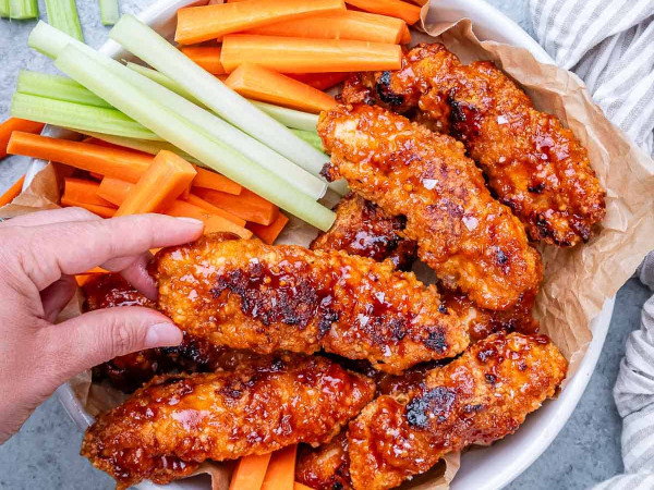 Buffalo Chicken Jerky Sticks Made in the Air Fryer Oven