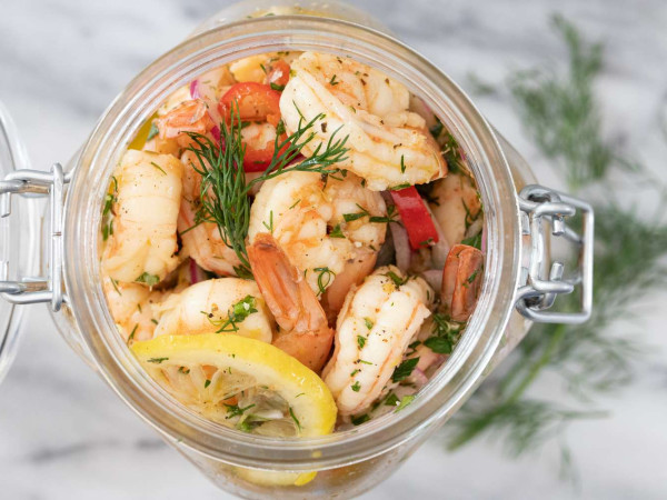 Marinated Shrimp in Pickling Brine