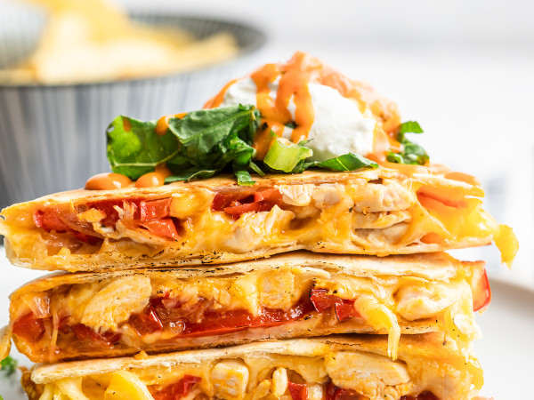 Simple Buffalo Chicken Quesadilla