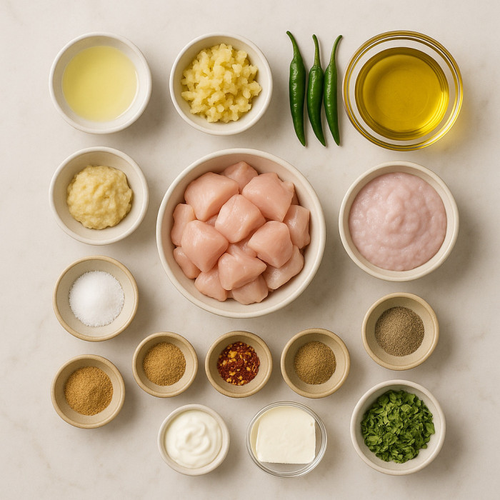 Luxurious Creamy Pot Meal ingredients