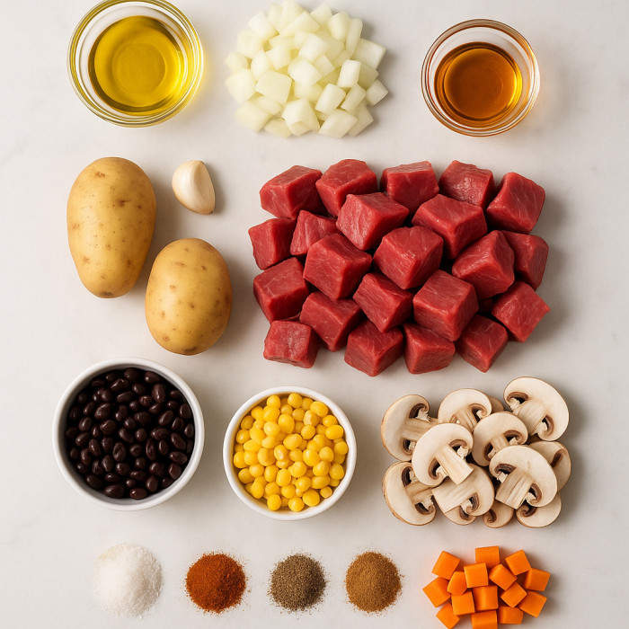 Quick Bourbon Beef Stew in the Instant Pot® ingredients