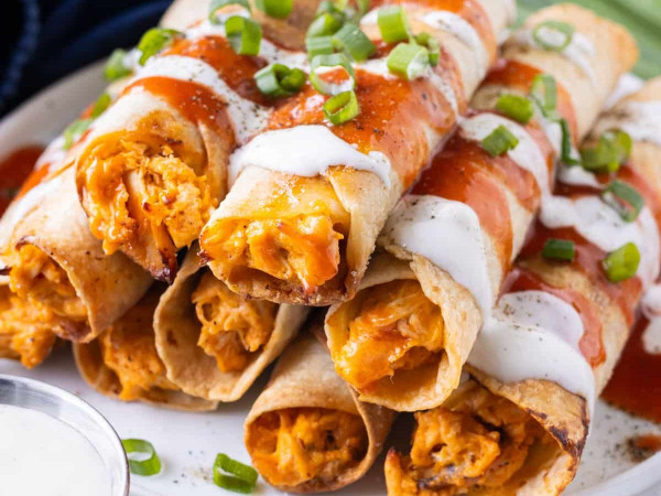 Spicy Buffalo Chicken Taquitos