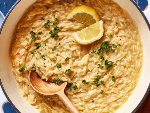 Lemon Orzo with Fresh Vegetables